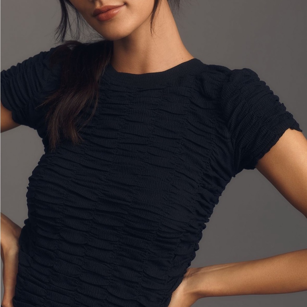 Anthropologie Ruched Baby Tee